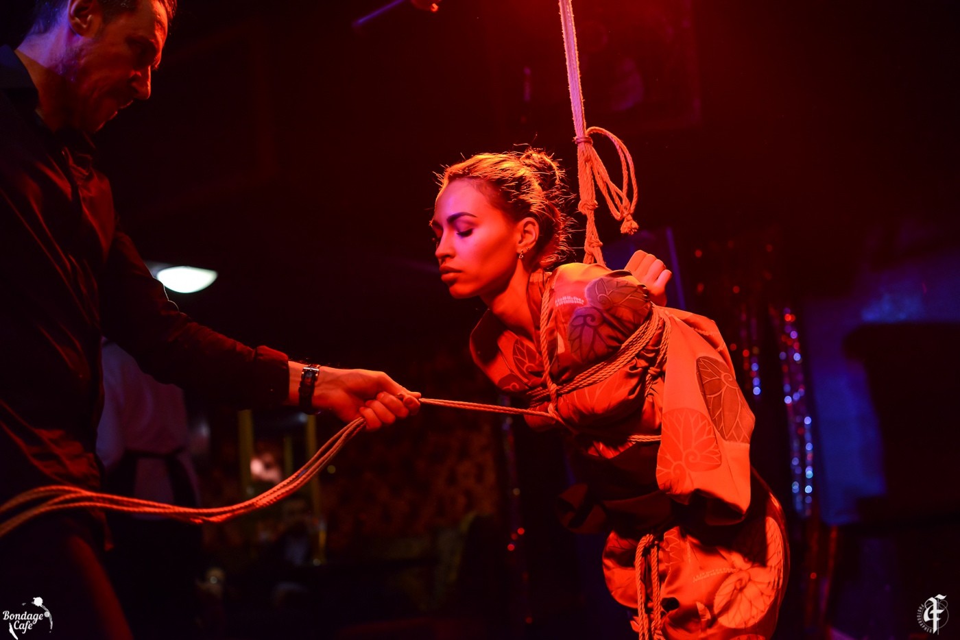 Shibari perfomance at Bondage Cafe SPb. Model: Denjamy Djovanny. Bondage: Mosafir. Photo: Anastasiya Filippova