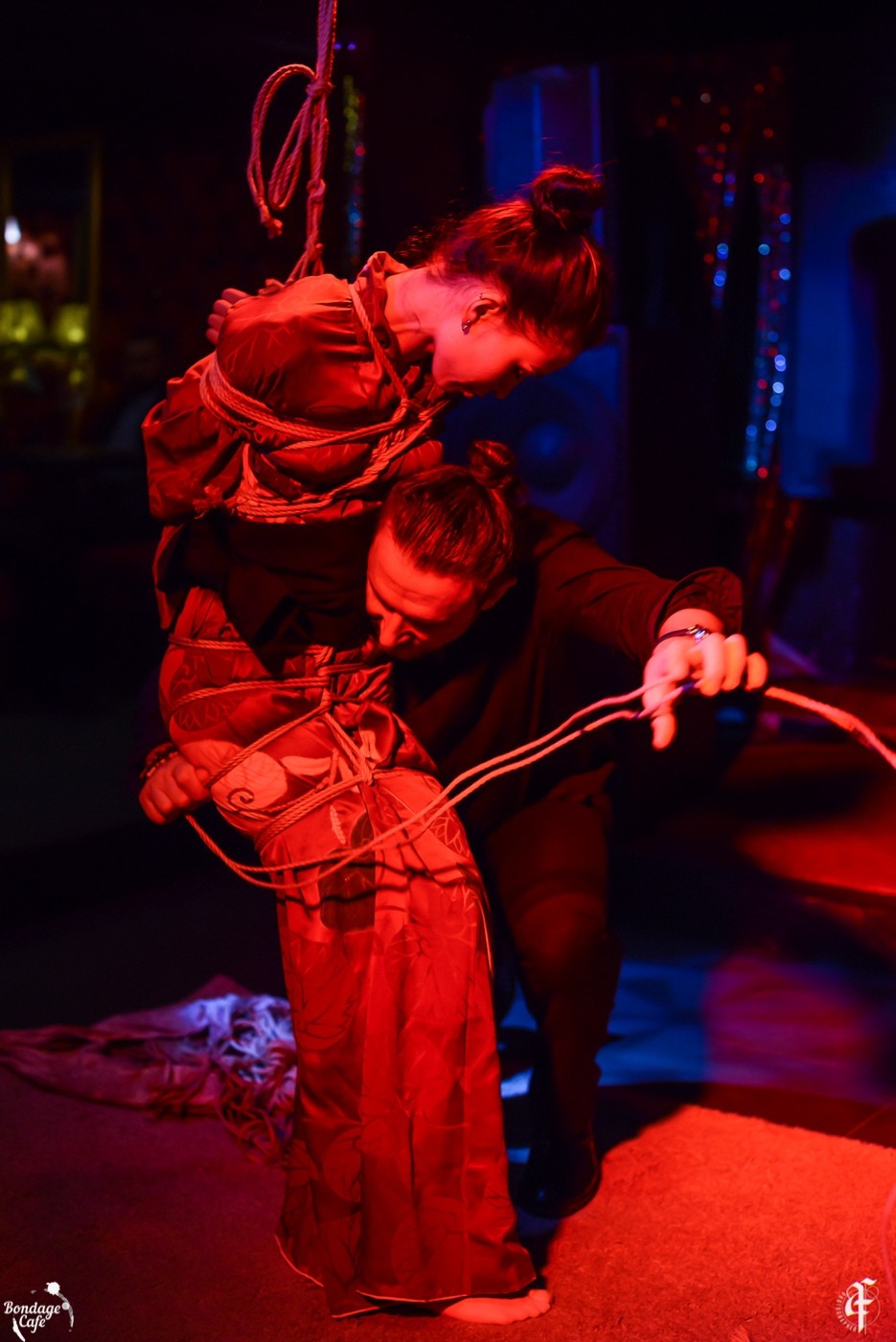 Shibari perfomance at Bondage Cafe SPb. Model: Denjamy Djovanny. Bondage: Mosafir. Photo: Anastasiya Filippova